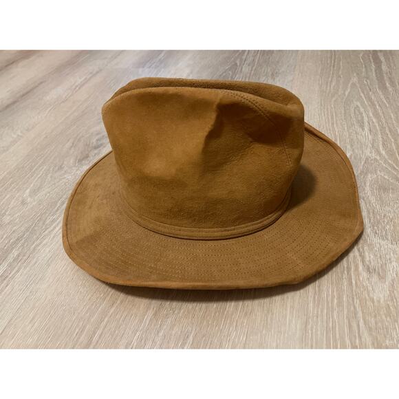 Georgetown Tan Brown Cattleman Suede Tejana Cowboy Hat Size 6 7/8 - Picture 3 of 7